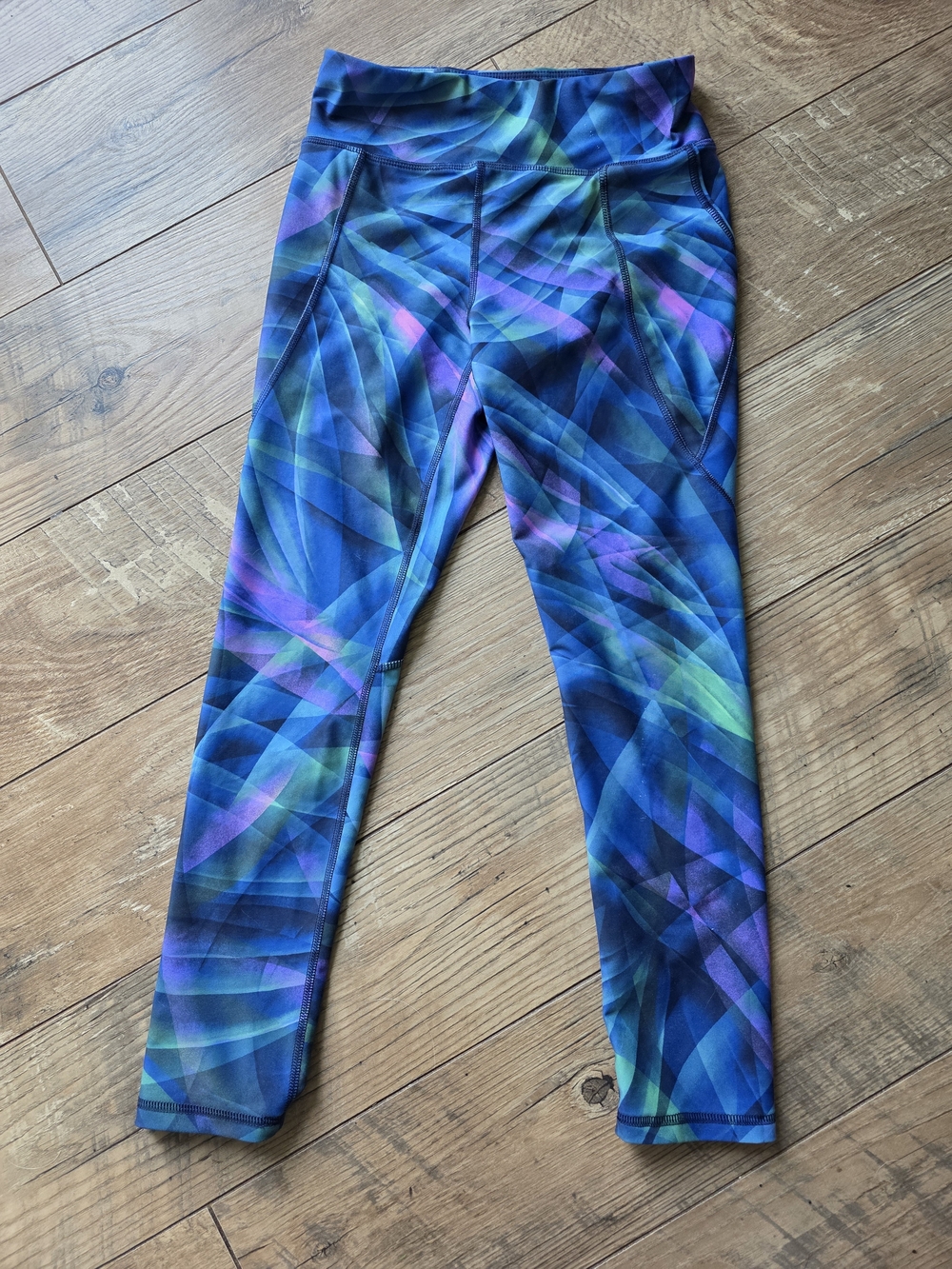 Old Navy Blue and Purple Abstract Print Girls' Leggings
